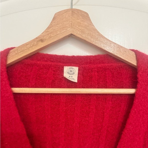 Urban Outfitters V-Neck Ribbed Button Front Cardigan Sweater Red in Size M - Picture 6 of 11